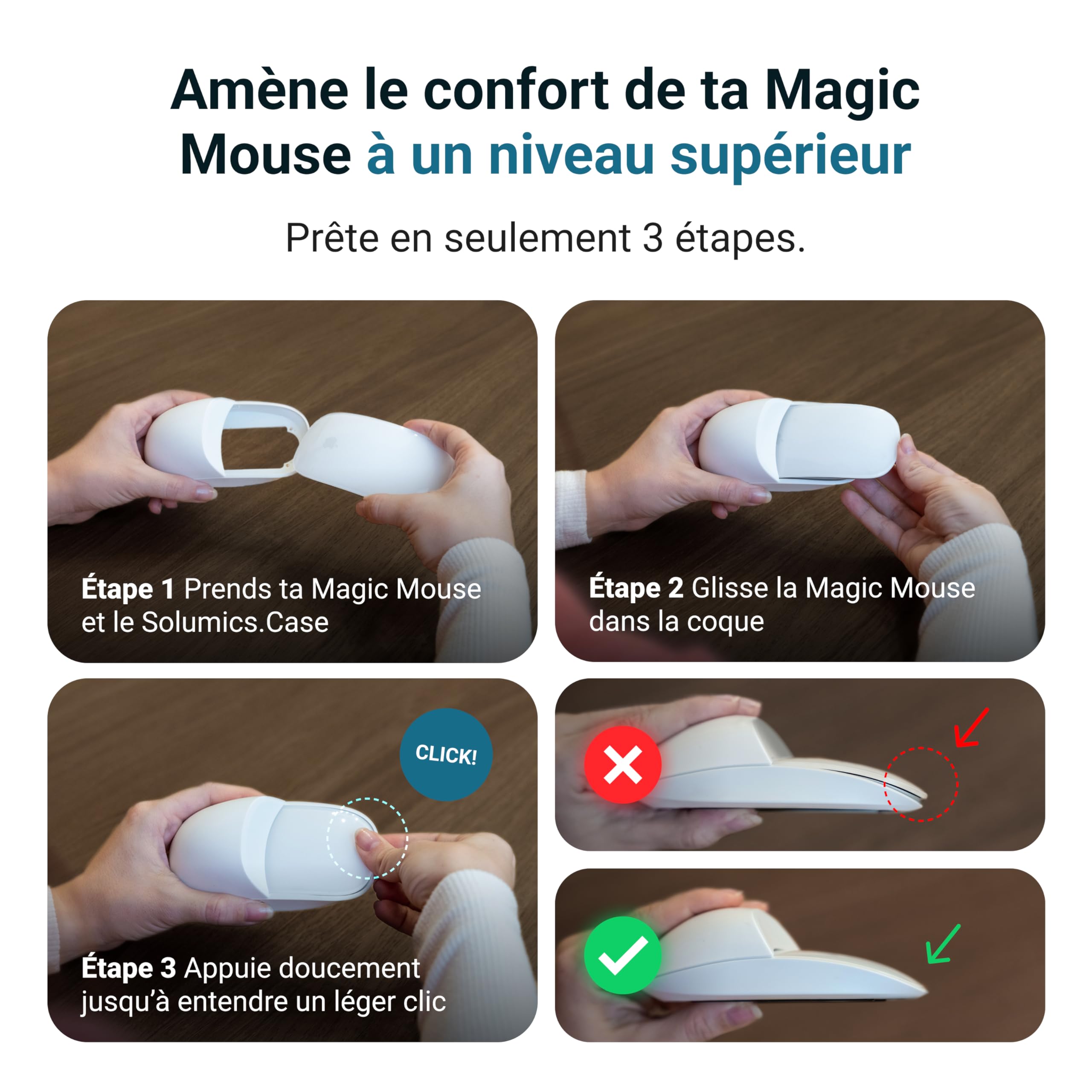 Étui pour Apple Magic Mouse | Étui Magic Mouse pratique | Compatible avec chaque Apple Souris