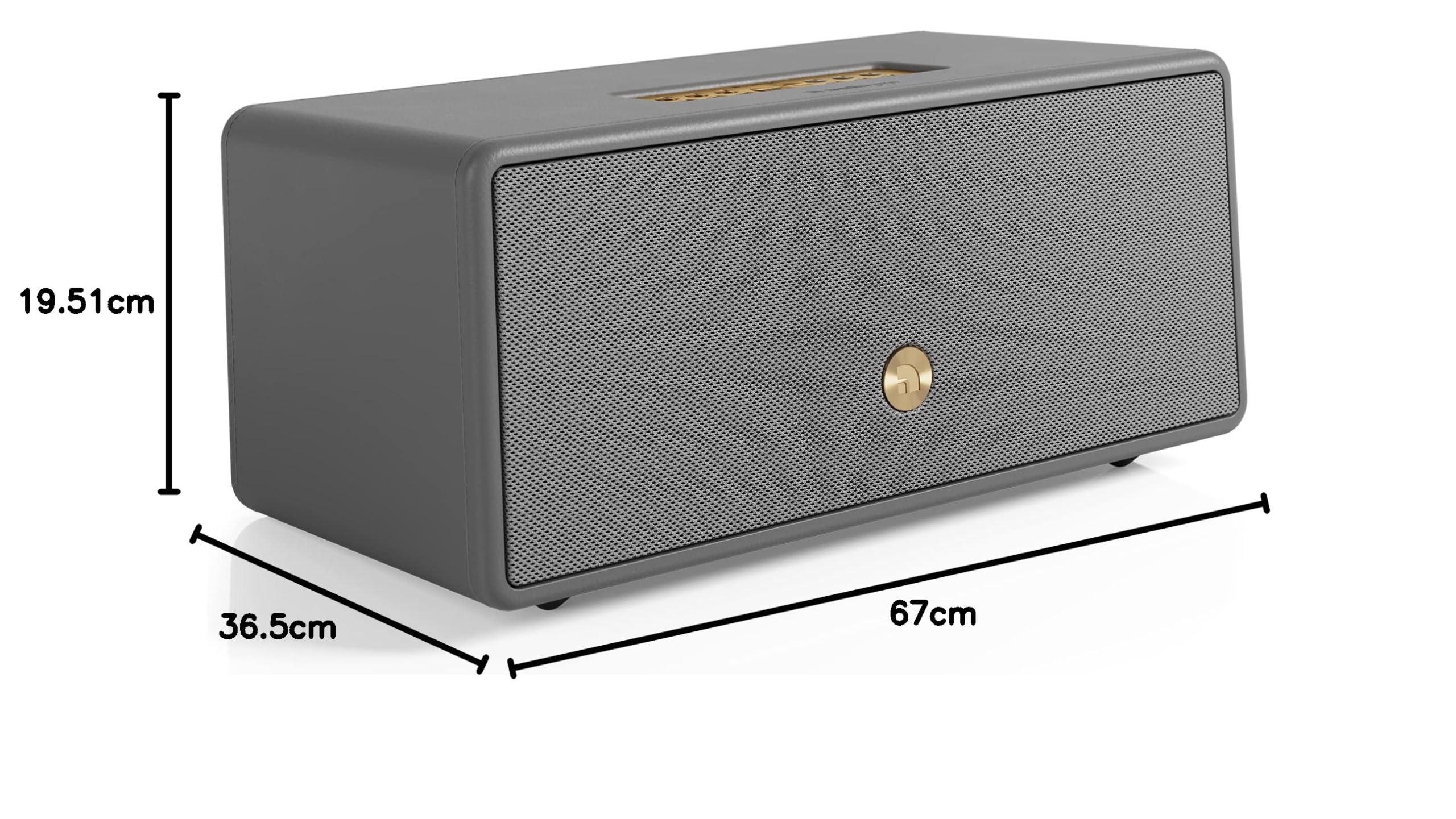 Audio Pro Drumfire-D2 - Ultra mocny głośnik multiroom z Bluetooth i WiFi - głośnik stereo z AirPlay 2, Chromecast, Spotify bezprzewodowy - szary