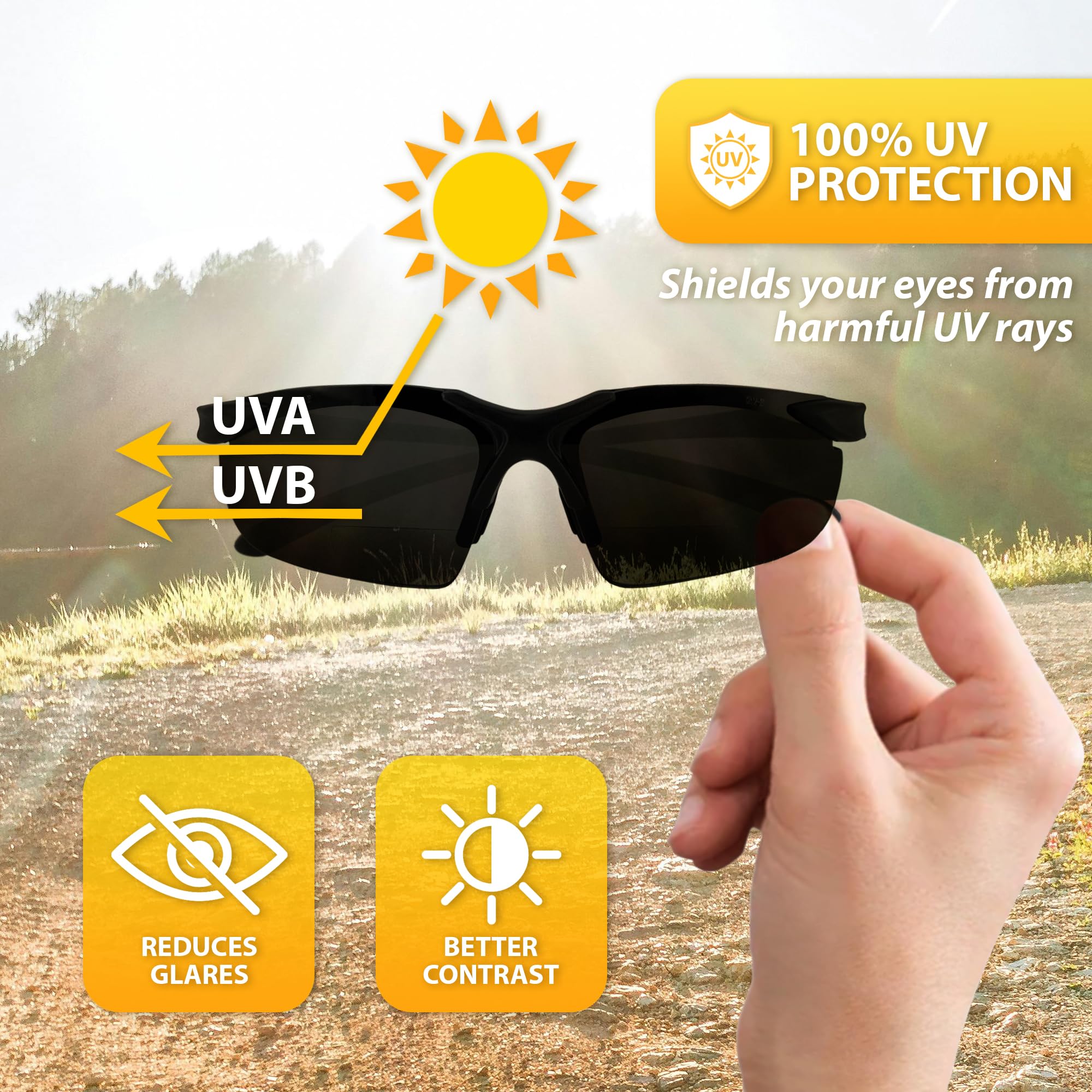Global Vision Eyewear Two Pairs of Apex 2.0 Bifocal Safety Glasses, One Pair with Clear Lenses and One with Smoked by