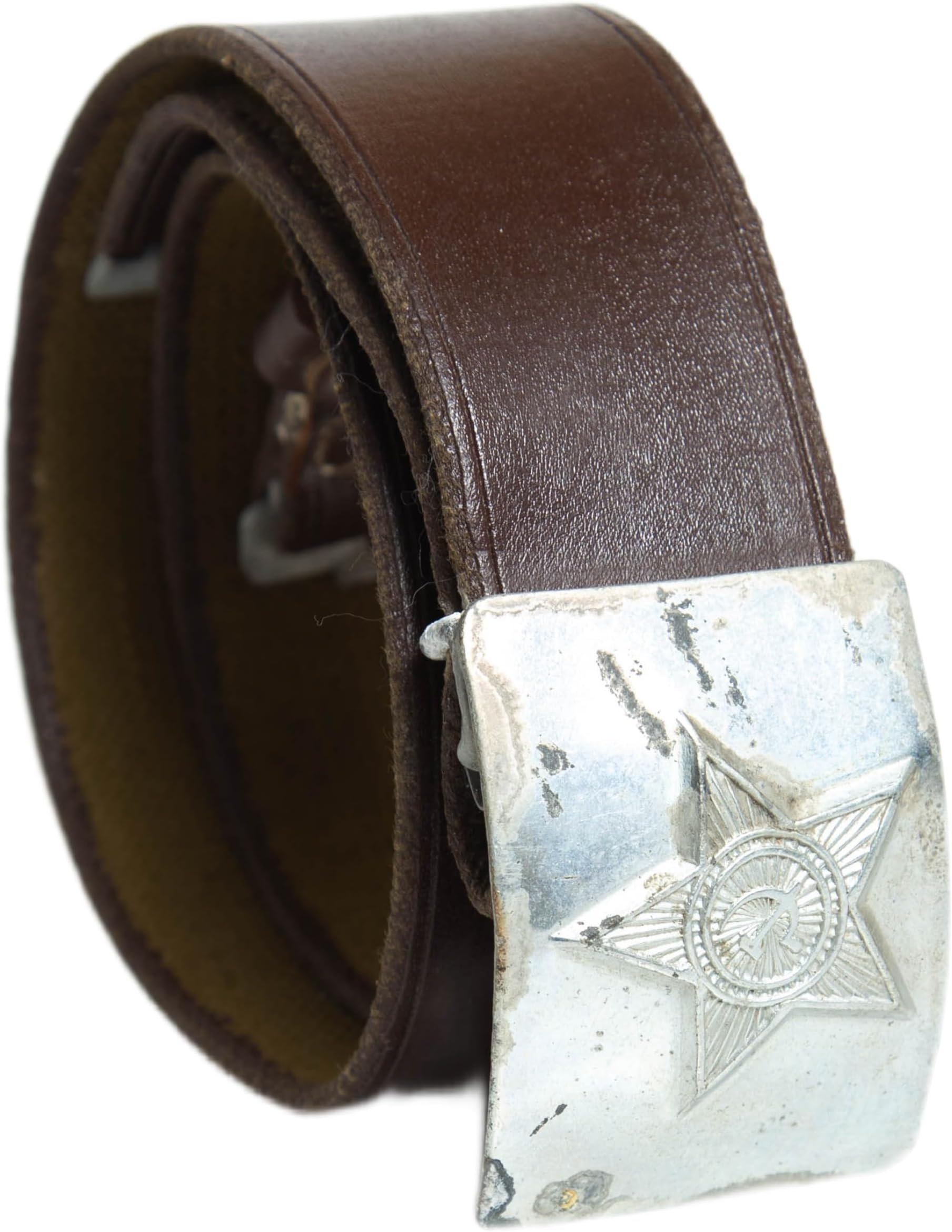 New WW2 Russian military VTG coated tarpaulin field belt USSR aluminum buckle