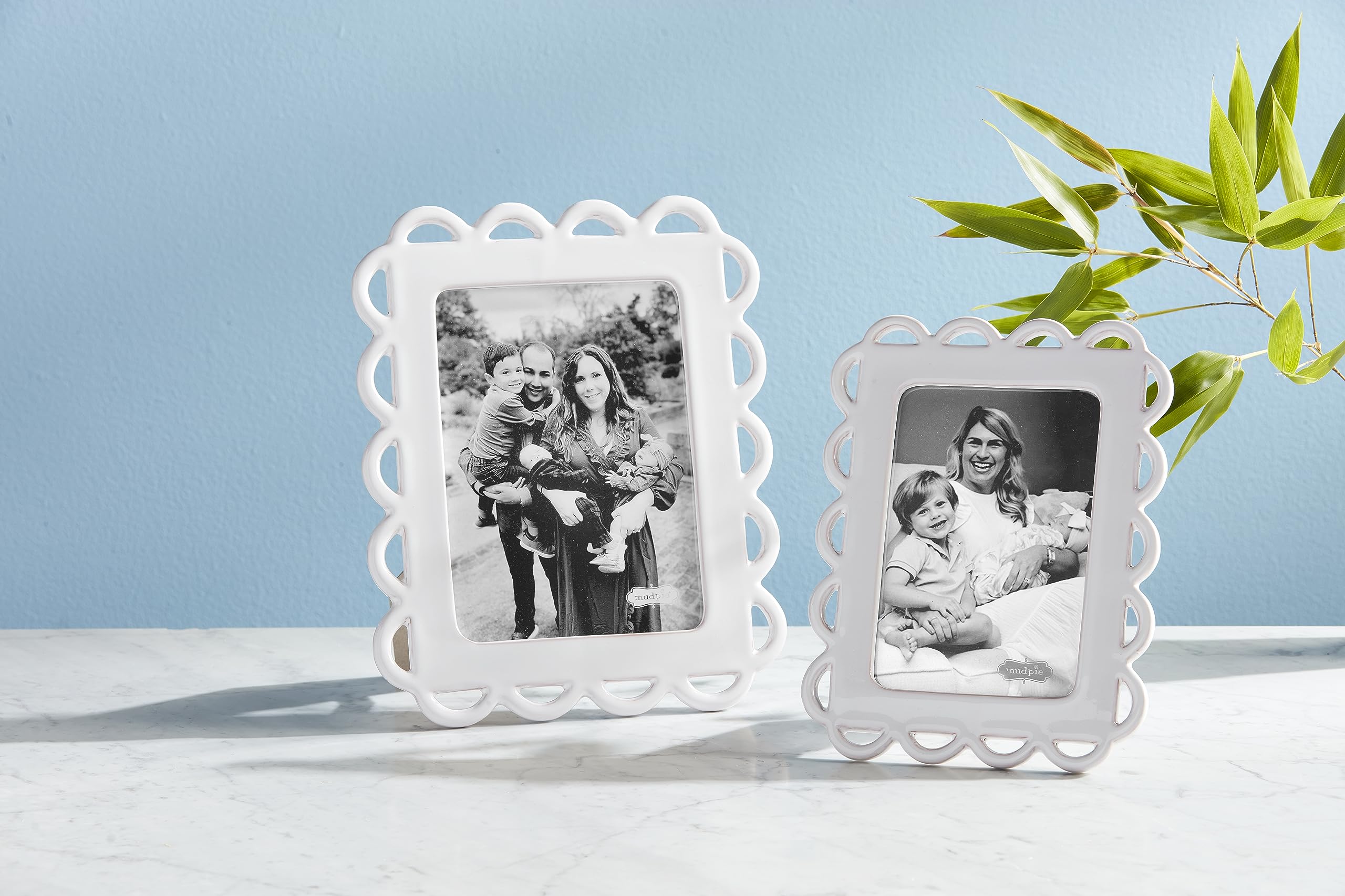 Amazon.com - Mud Pie Ceramic Scallop Frame, Small; 8.25