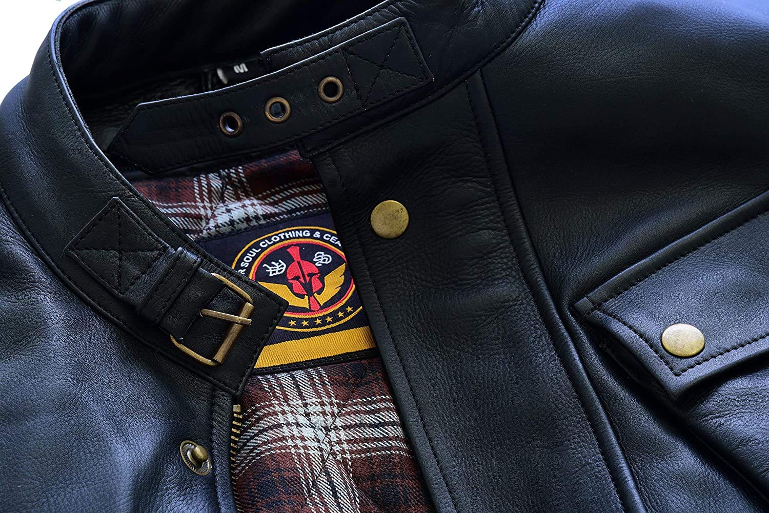 Męska kurtka motocyklowa, premium CE Armour prawdziwa skóra bydlęca nappa, kurtka dla motocyklistów do jazdy na trasie (4XL)