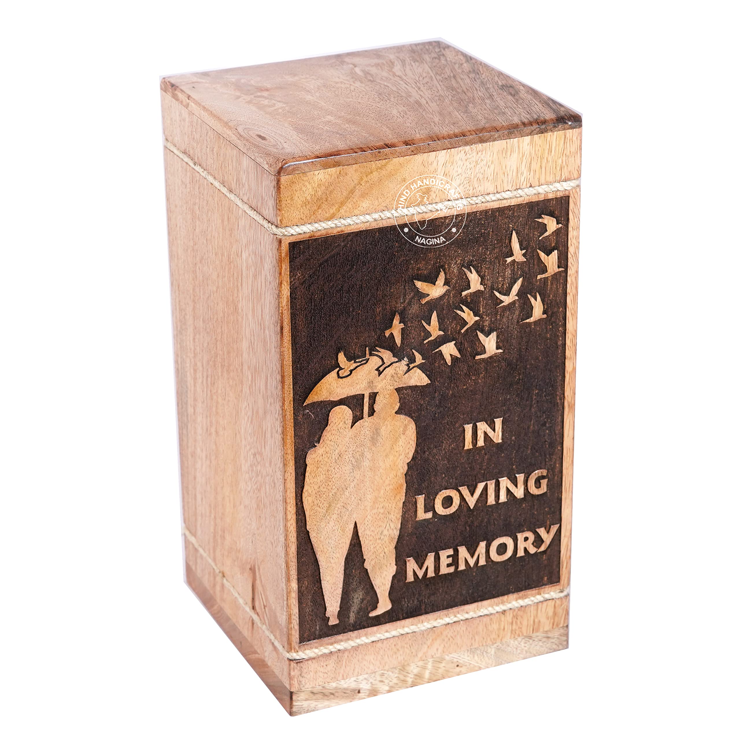 Urne funéraire pour columbarium et salon - Boîte bois pour cendres