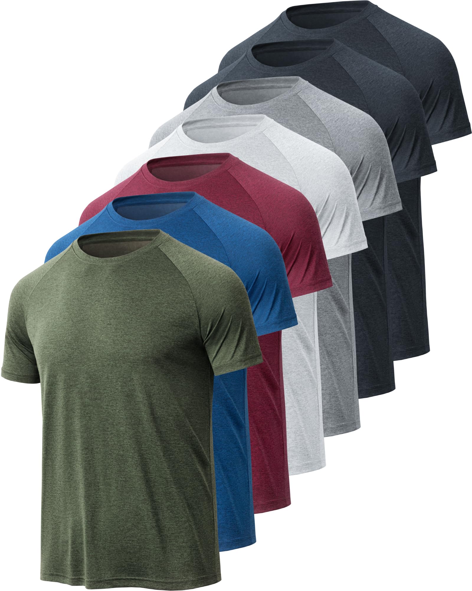 BALENNZ Workout Shirts for Men, Moisture Wicking Quick Dry Active Athletic Men's Gym Performance T Shirts