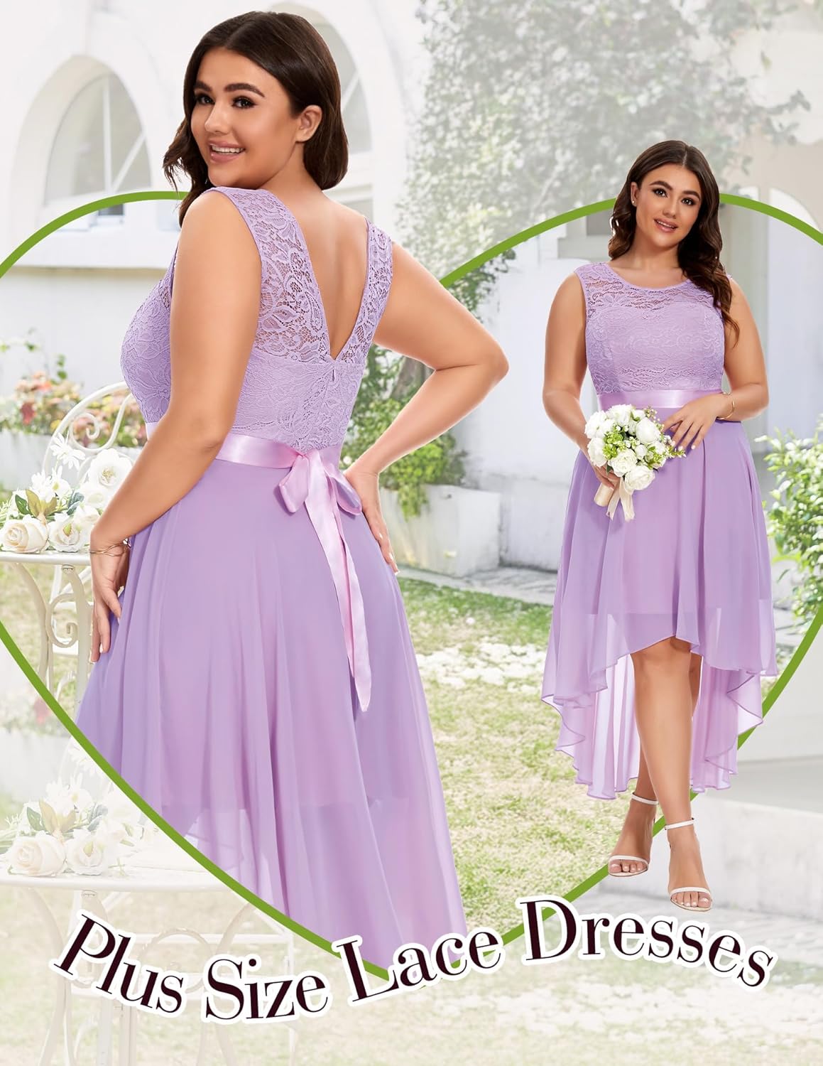 BeryLove Sequin Wedding Guest Formal Cocktail Dresses Prom Party Lace High Low Bridesmaid Elegant Dress - Image 6