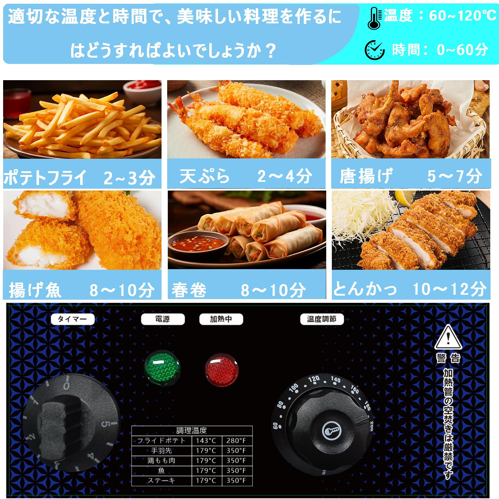 Amazon.co.jp: kilogorge 電気フライヤー 10L フライヤー 業務用 卓上