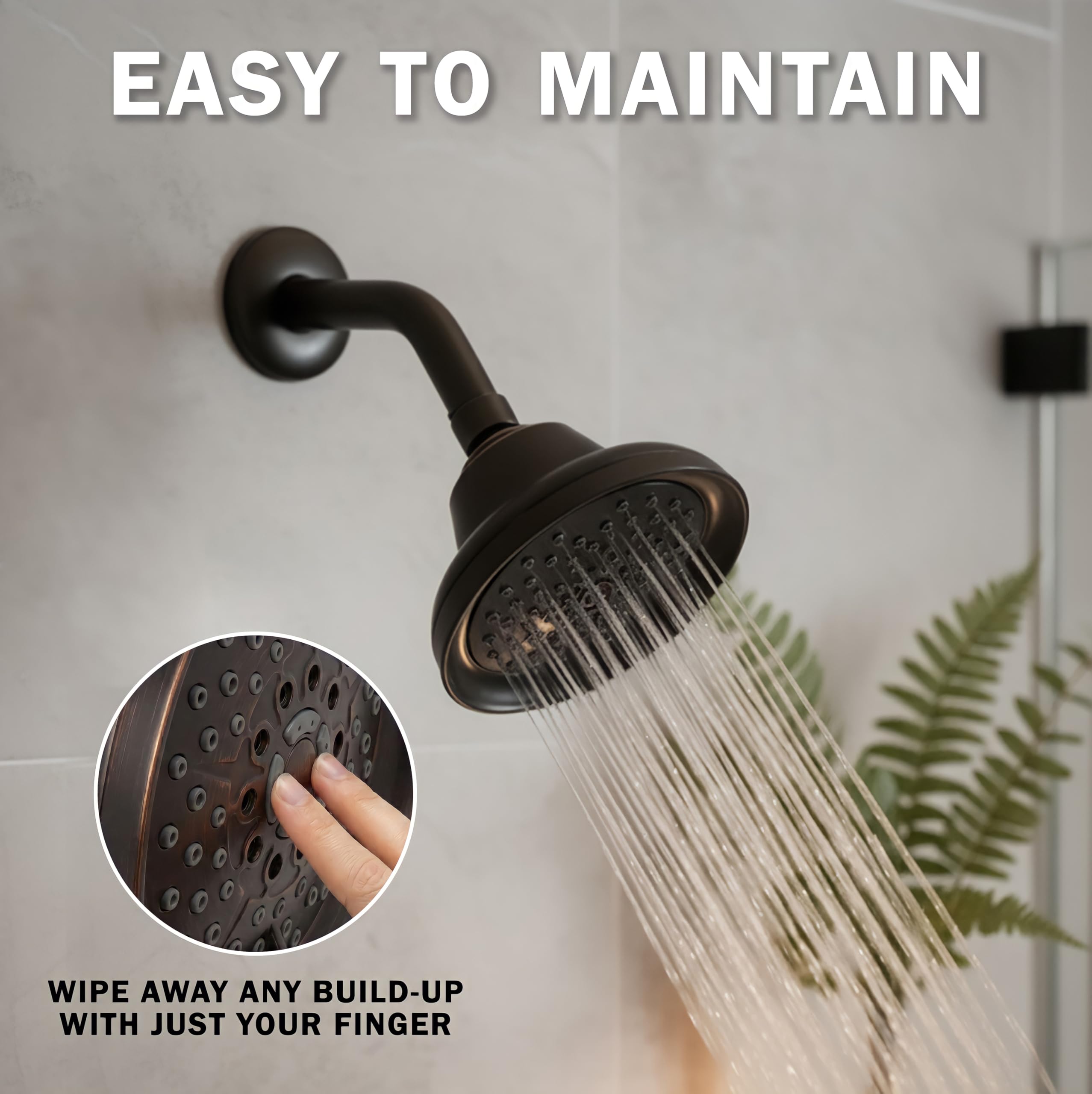 Aqua elegante cabezal de ducha de masaje & Mist – gran alta presión, multifunción, soporte de pared, ajustable alcachofa de ducha
