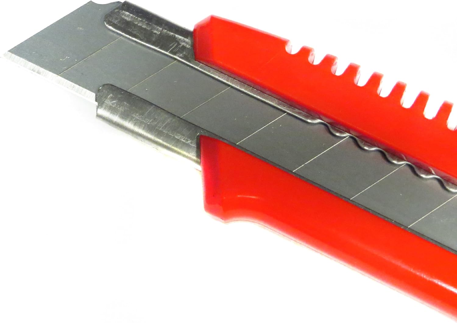 SDI-5421 Snap-off Utility Knife with 12 Set of Sk2+cr Blades, 18mm Heavy Duty Cutter