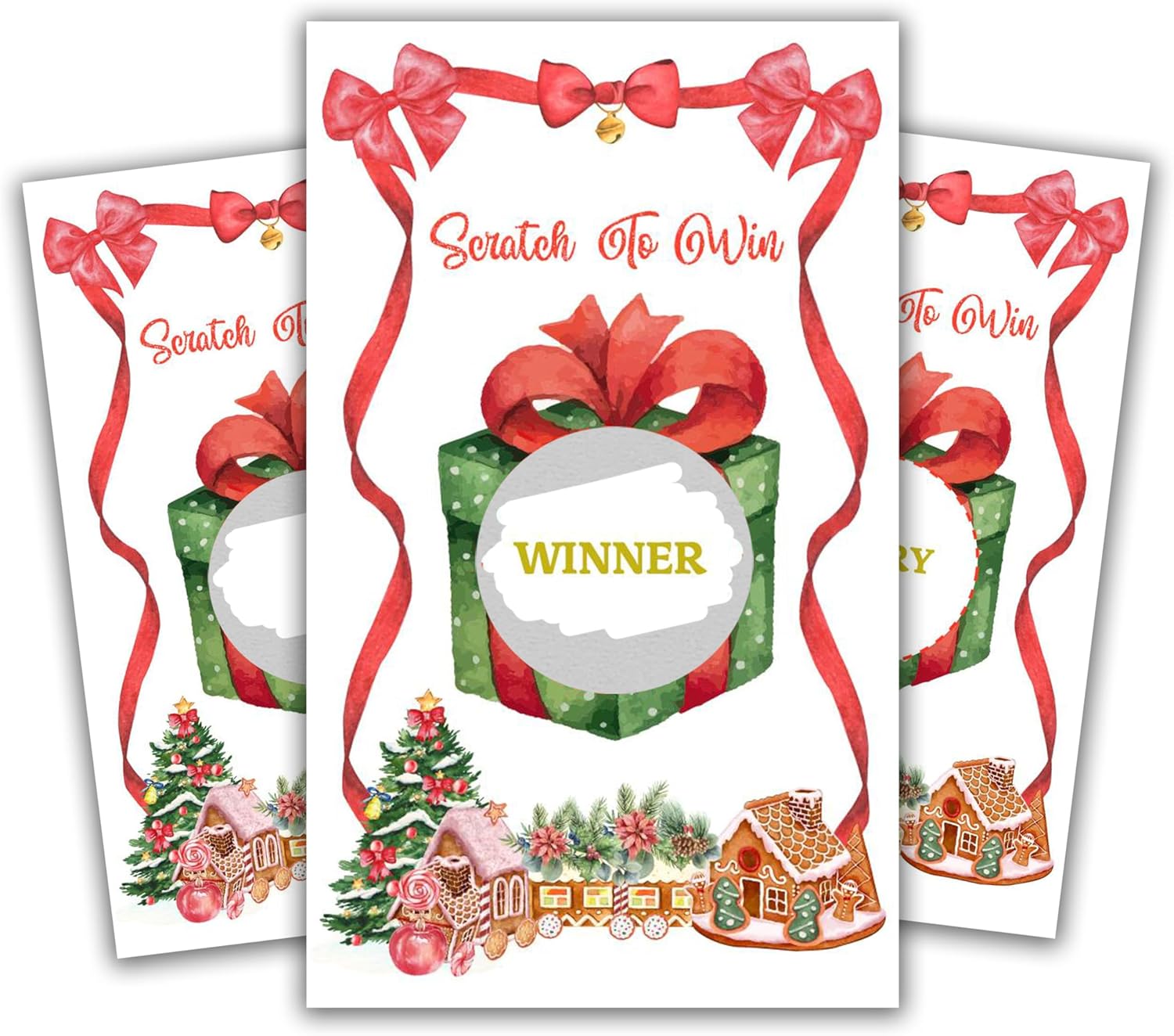 Christmas Scratch Off Cards, Xmas Party Scratch Games For