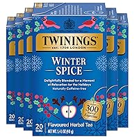 Vista 52 de Twinings Gingerbread Joy Té Negro en Bolsas Envueltas Individualmente, 20 Unidades (Paquete de 6), Jengibre y Canela, Con Cafeína, Disfrute Caliente
