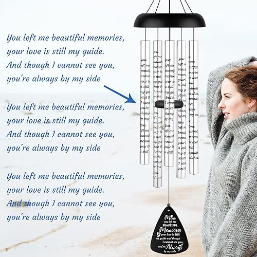 Miniatura 6 de Campanillas de viento de regalo de condolencias para exteriores, regalos conmemorativos por pérdida de madre, mamá, mamá, regalos de duelo en