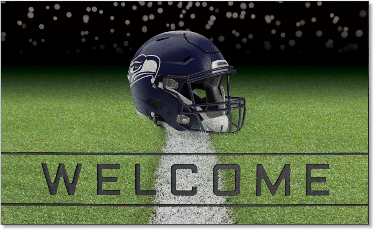 FANMATS 19960 Seattle Seahawks Crumb Rubber Outdoor Door Mat - 18in. x 30in.