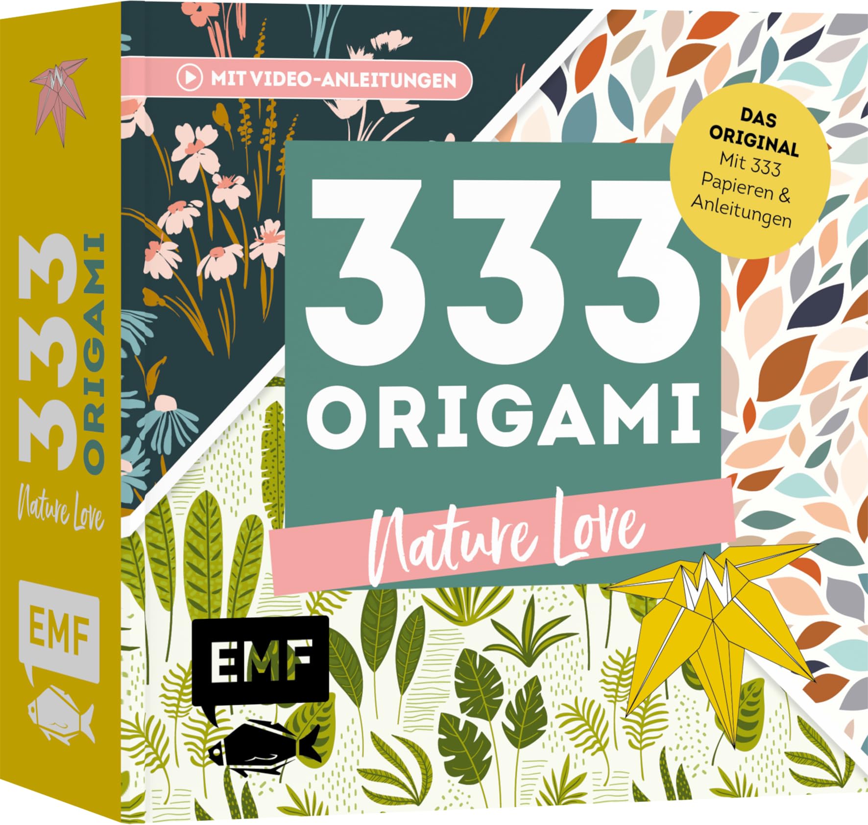 333 Origami Nature Love: Mit Anleitungen und 333 feinen Papieren - Hochwertiges Origami-Papier mit wunderschönen Motiven aus der Tier- und Pflanzenwelt