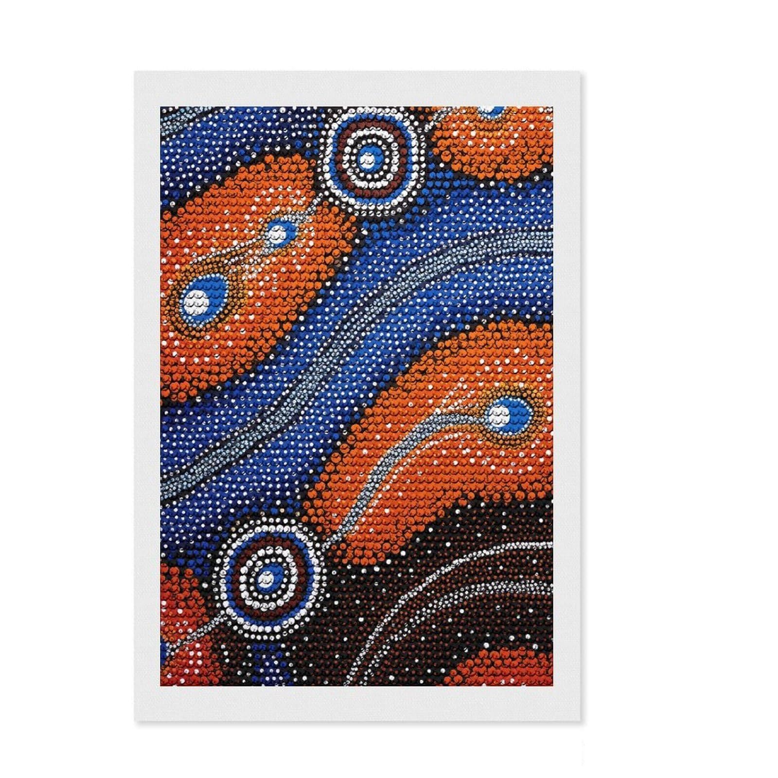 Junmoney Outback Sunset Canvas Diamond Art Canvas 8"x12", for Family Craft Time, Neat Printed Canvas, Festive Craft Gift, Boho Decor