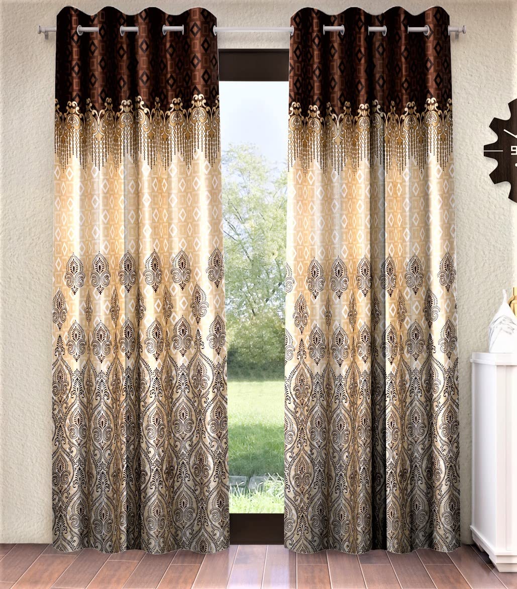Home Sizzler 2 Piece Ethnic Motif Border Panel Eyelet Polyester Long Door Curtain - 9 Feet, Turquoise Green (B0C149V182) Amazon Price History, Amazon Price Tracker