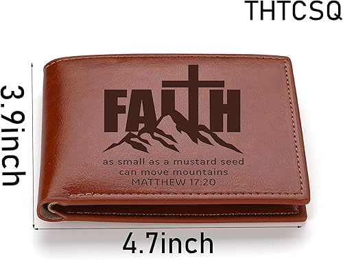 Miniatura 2 de Regalos cristianos Billetera de cuero con Dios All Things are Possible Cartera de cuero Versículo de la Biblia Fe Religiosa Cristiana para mujeres y