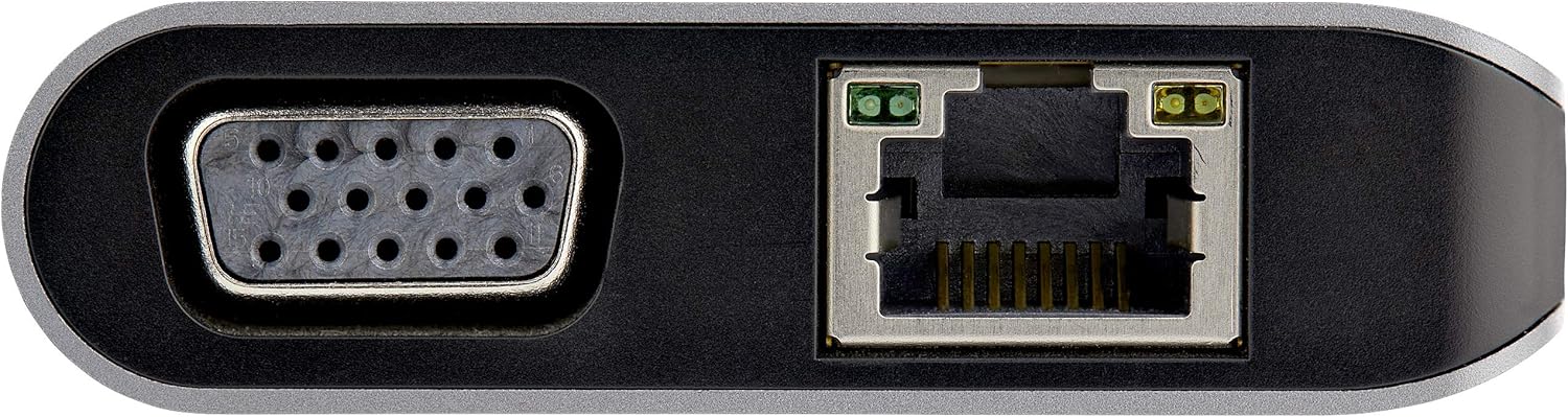 Best Cyber Deals 🔥 StarTech.com USB C Multiport Adapter - USB-C Mini Travel Dock w/ 4K HDMI or 1080p VGA - 3x USB 3.0 Hub, SD, GbE, Audio, 100W PD Pass-Through - Portable Docking Station for Laptop/Tablet (DKT30CHVAUSP)