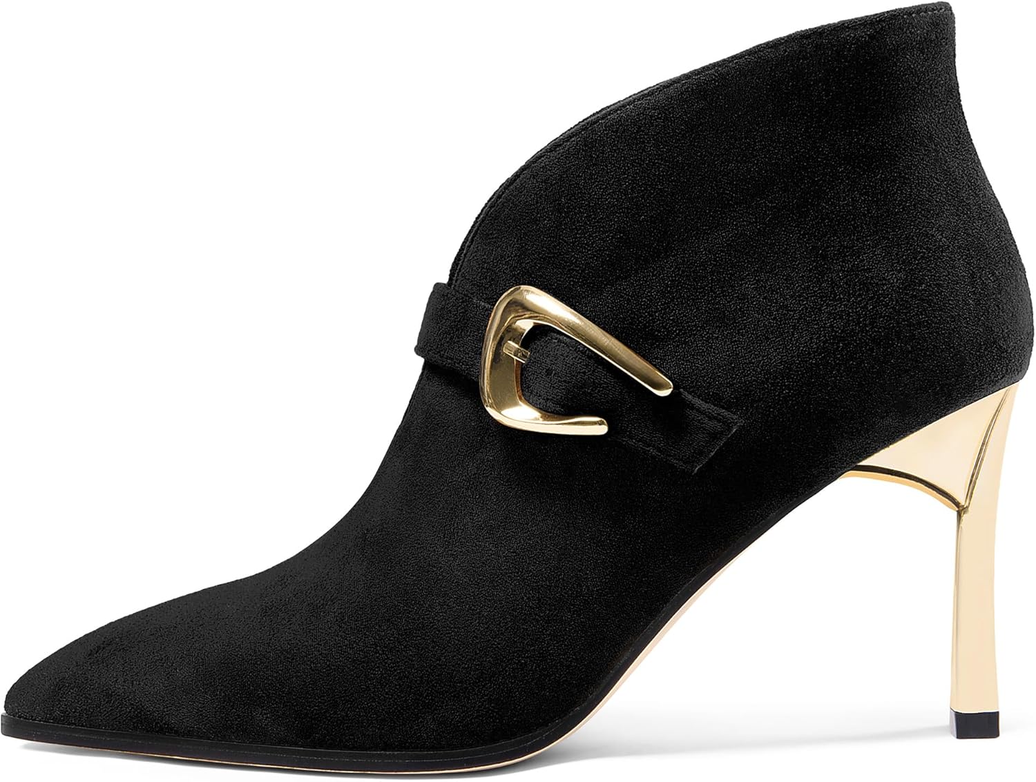 Ankle Boots for Women Stiletto Closed Pointed Kitten Heel Booties High Heel Fashion Ankle & Booties Slip on Winter Dress Evening Party Boots Shoes 3 Inch