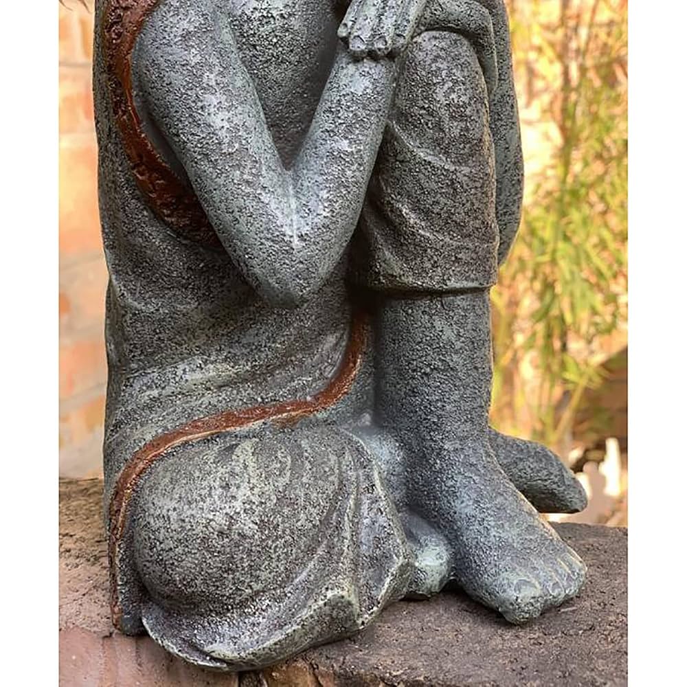 石製 仏像の頭部 置物 木製台座付き 約15cm 石製 仏像の頭部 置物 木製台座付き 約15cm