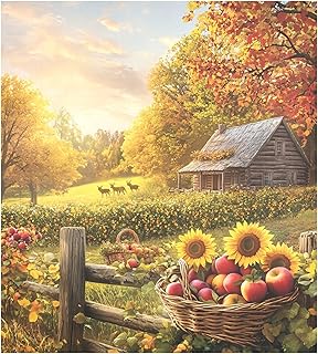 Lámina magnética para lavavajillas con diseño de girasoles de cabaña rústica, color amarillo, decoración del hogar, cocina, 26 x 23 pulgadas