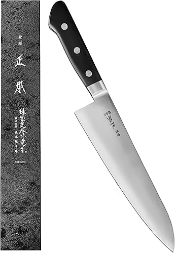 MASAMOTO AT - Cuchillo de chef japonés Gyuto grande de 105 pulgadas 10630in fabricado en Japón cuchillo de chef de cocina hoja de acero inoxidable MASAMOTO AT - Cuchillo de chef japonés Gyuto grande de 105 pulgadas 10630in fabricado en Japón cuchillo de chef de cocina hoja de acero inoxidable