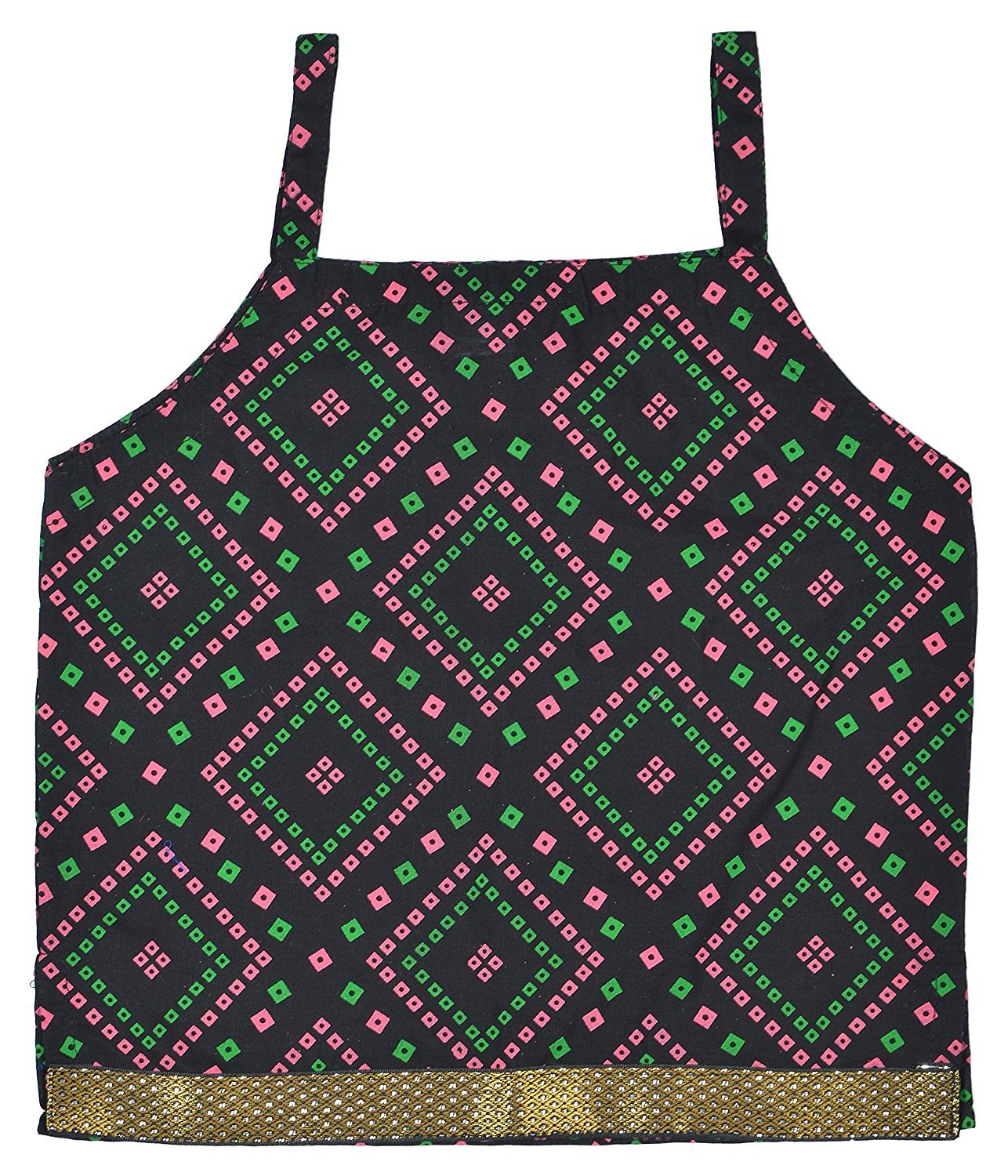 DIAMO Girls' Cotton Lehenga Choli (GirlKID266new_Black_18-24 Months) 1