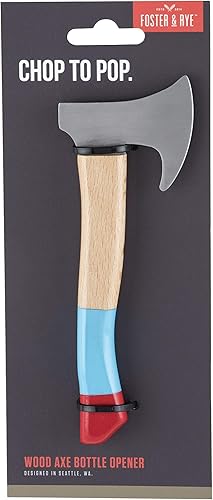 Miniatura 4 de Foster & Rye Abrebotellas de hacha de madera de haya para bebidas, bebidas gaseosas, abridores de cerveza resistentes, herramientas de bar de cocina