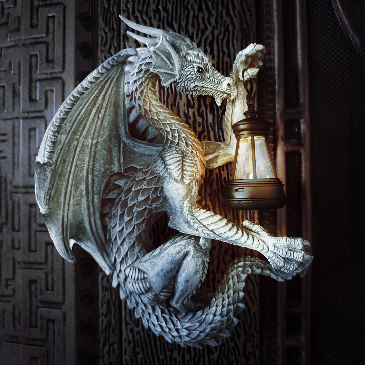 Amazon.com : Vessena Dragon Outdoor Porch Decor Hugger with Solar