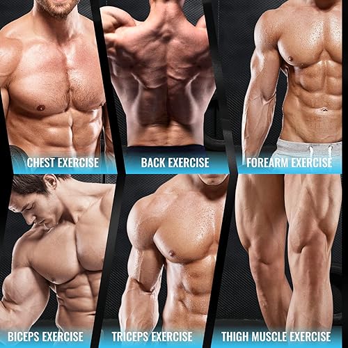 Miniatura 2 de Twister Arm Trainer  Equipo de entrenamiento de pecho de resistencia ajustable de 30 a 120 libras con 4 resortes, cuerda de saltar y muñequeras para