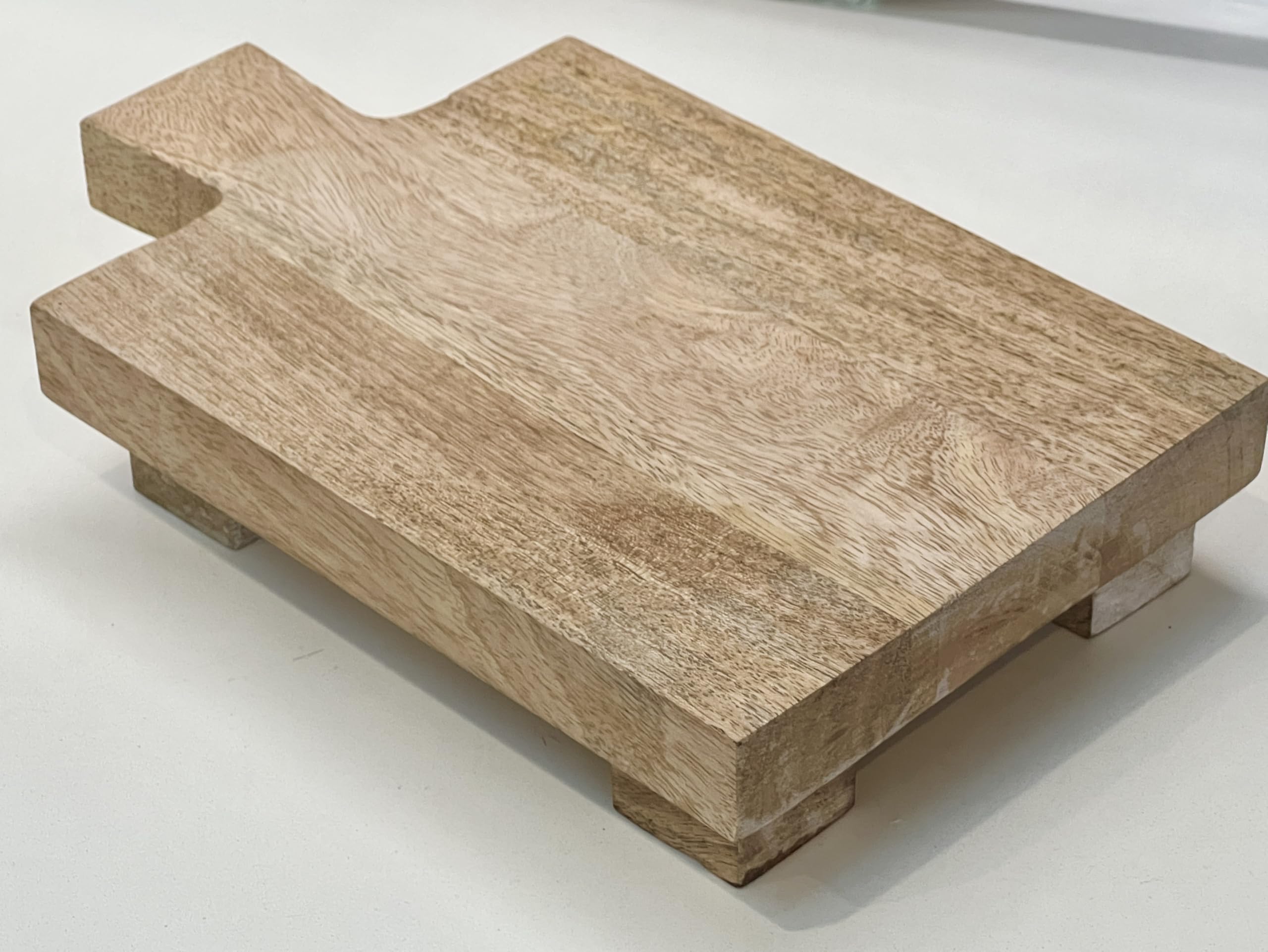 Kurrajong Farmhouse Wood pedestal stand | Planter stand | pedestal board for plants | Mango Wood riser board for home decor or to nicely display plants