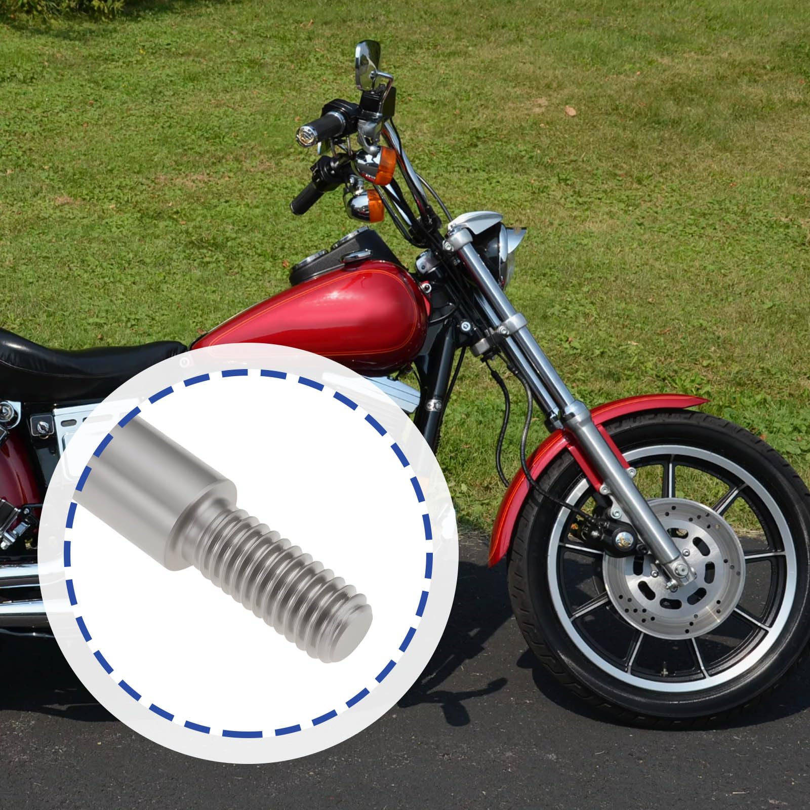 ECSiNG Adapter anteny radiowej 38 mm ze stali nierdzewnej kompatybilny z Har-ley Electra Glide FLHT Road Glide FLT ULTR 1989-Later