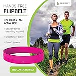 FlipBelt Classic Running Belt for Phone and Small Accessories, Exercise Waist Pouch for Women and Men, XS, Hot Pink