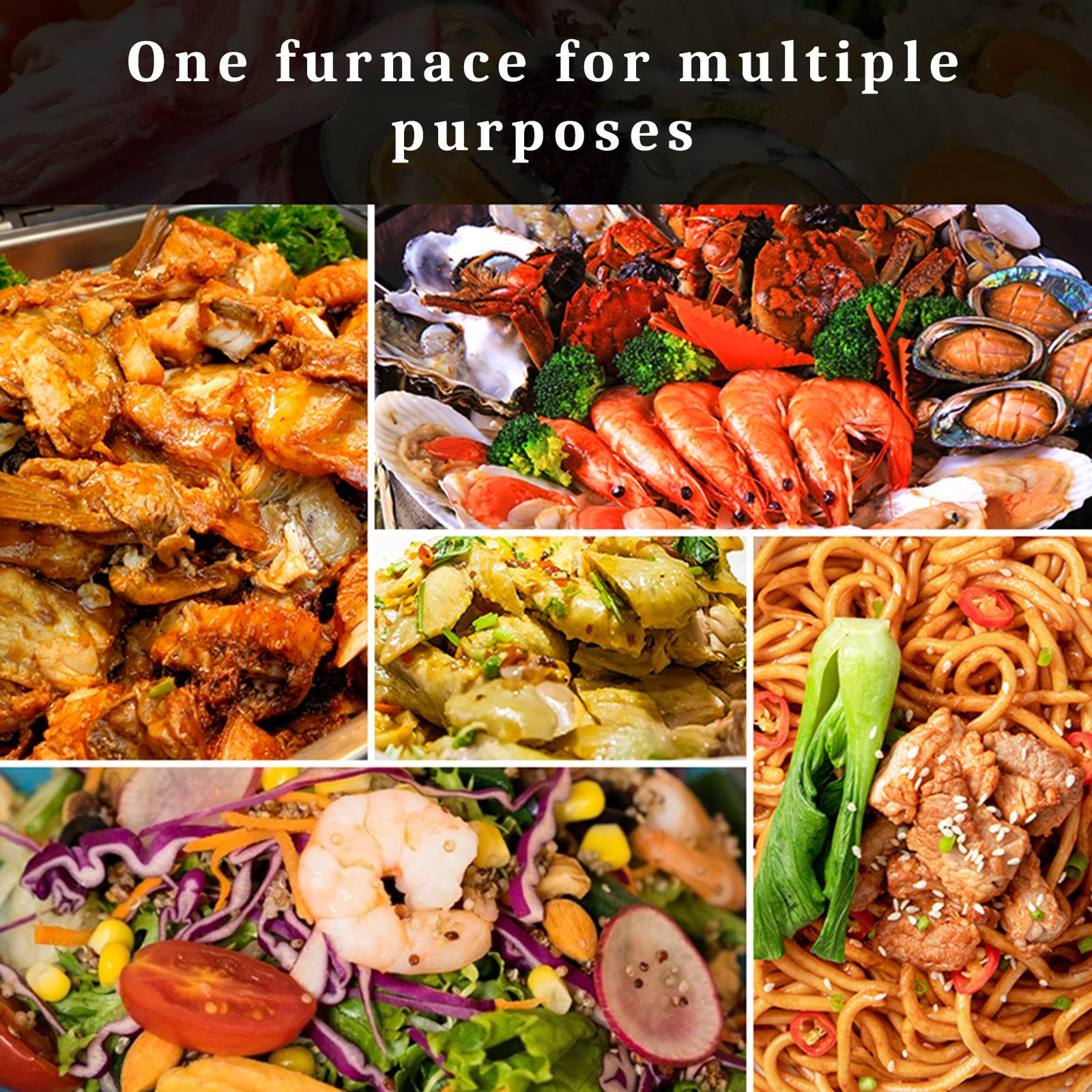 Scaldavivande e scaldavivande – Confezione da 2/4 Chafer rotondi per catering e buffet per cucina, feste, sala da pranzo buffet, finitura bronzo rosso, include padella e supporti per uel