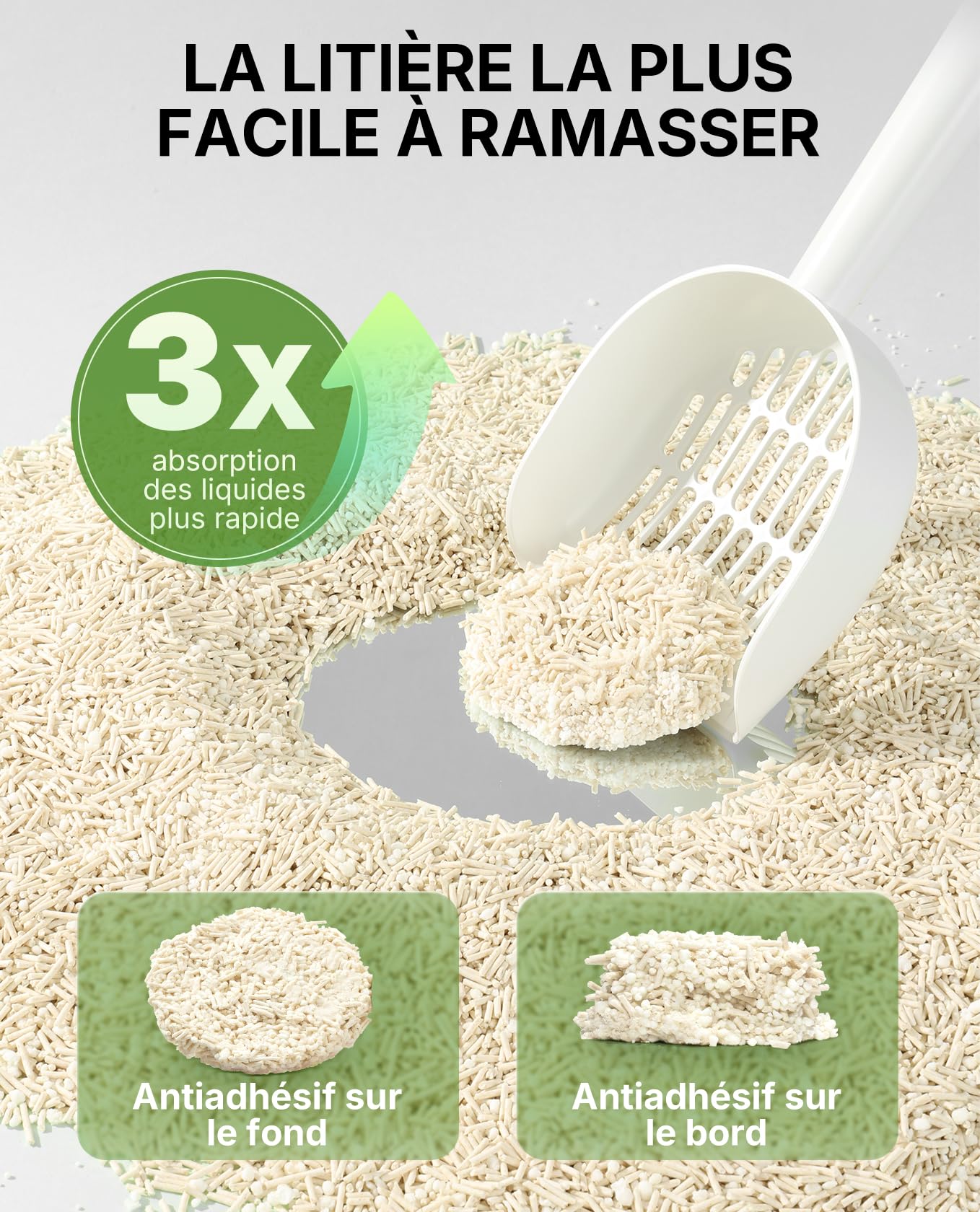 PETKIT Llitiere pour Chats New Botanical Hybrid, Ingrédients Naturels, Agglutination Rapide,Réduction des Odeurs, Facile à Ramasser, Pas de Poussière (Quatre Sacs,2.4kg/Sac)