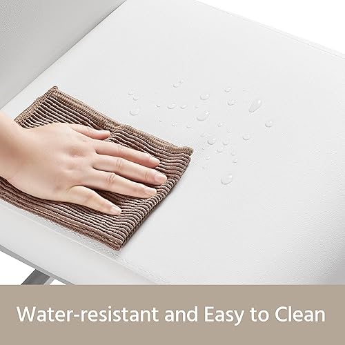 Miniatura 7 de Yaheetech Juego de 2 sillas de comedor modernas tapizadas de piel sintética con respaldo alto y patas metálicas cromadas para cocina, sala de estar,