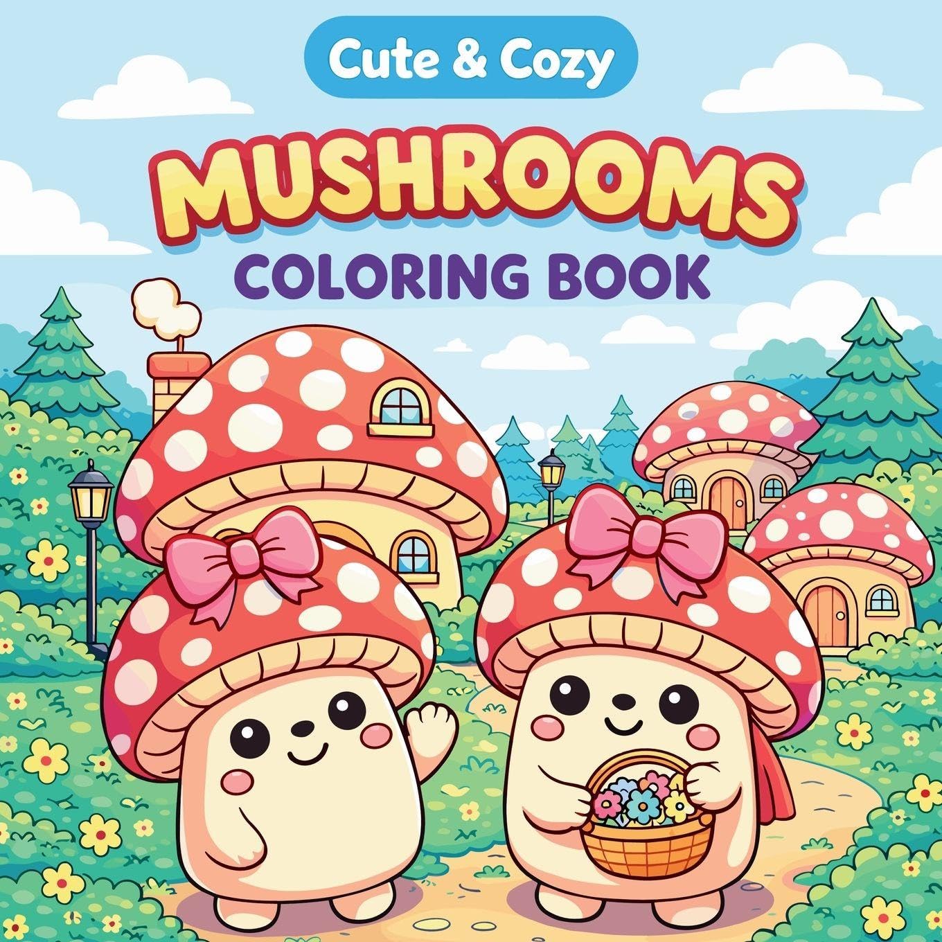 Cute & Cozy Mushroom Coloring Book