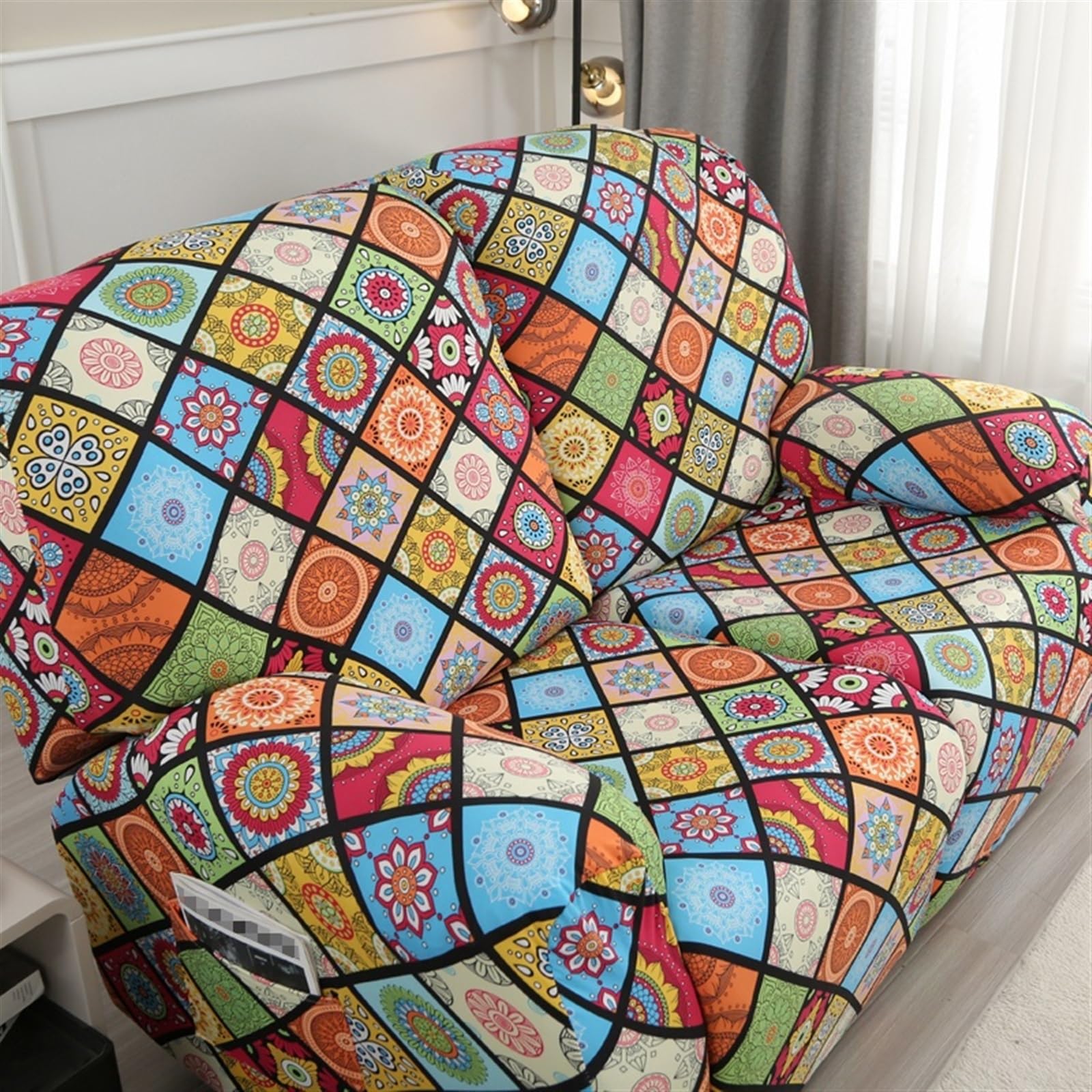 Copripoltrona Relax Reclinabile Copripoltrona 1/2/3 Posto Elasticizzato Relax Universale con Tasche 4/6/8-Pezzi Fodere per Poltrona Relax Lavabile Rimovibile Coprisedile ( Color : #1 , Size : 2 people