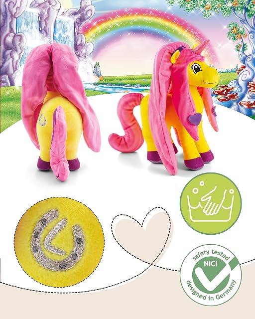 Foto 3 de 7 de NICI peluche Lissy PONY unicornio Dilara 17cm amarillo