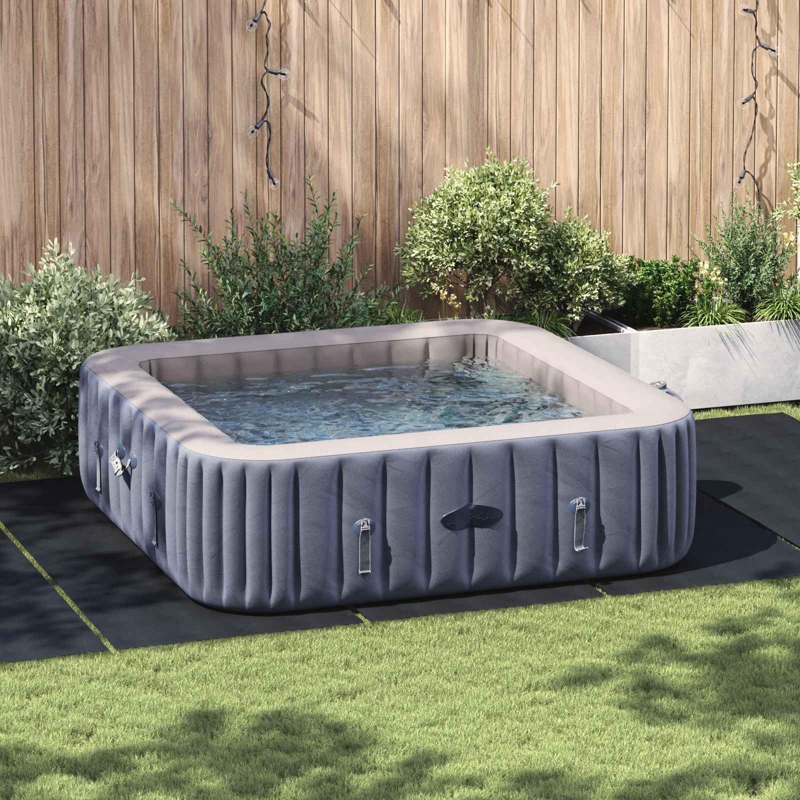 Base de piscina 550 x 280 x 0,1 cm de tela no tejida – Esterilla protectora para piscina – Negro