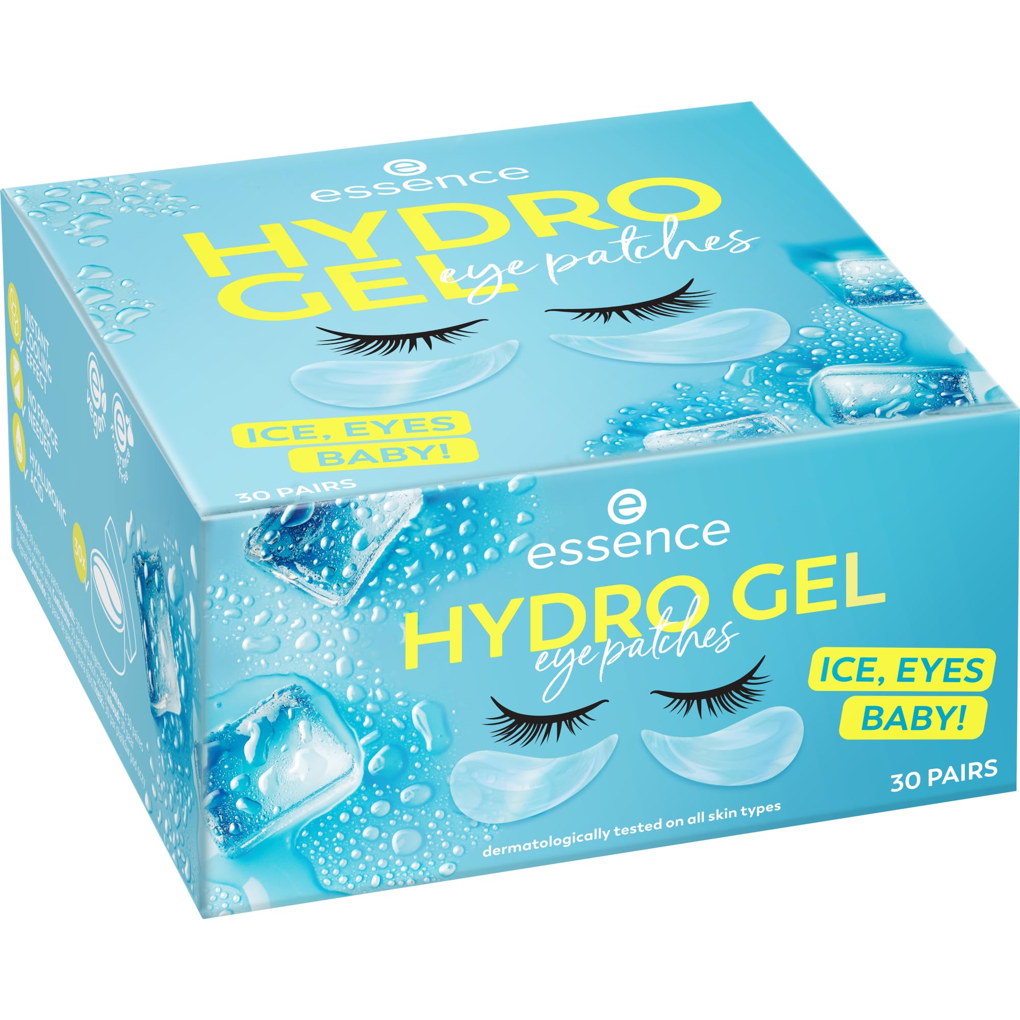 essence Patch occhi HYDRO GEL ICE, EYES, baby! 30 coppie, idratante, rinfrescante, brillante (30pair)