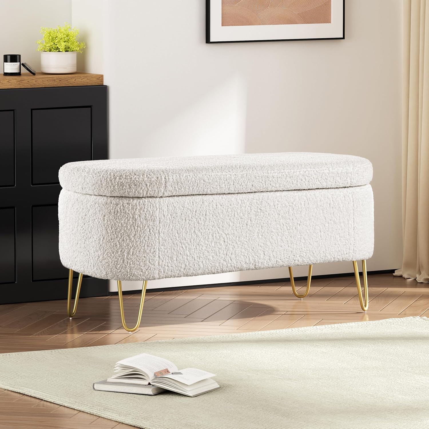 Christopher Knight Home Oval Storage Bench, Upholstered