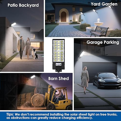 Miniatura 5 de Farolas solares para exteriores, iluminación LED solar del atardecer al amanecer, impermeable, gran angular, sensor de movimiento y control remoto,