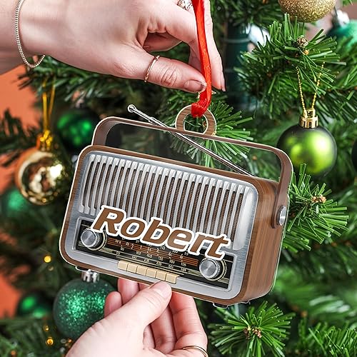Miniatura 4 de Personalized Radio Ornament 2025 Custom Retro Radio Ornament, Cassette Tape Retro Ornaments, Radio Christmas Ornaments, Music Box Ornaments Mixtape
