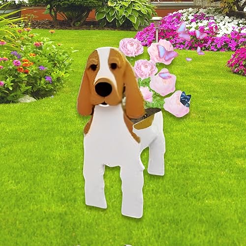 Miniatura 48 de Macetas en forma de perros, bonitas, para jardín, regalos de cumpleaños para mujeres, decoración de interiores, exteriores u oficina, goldendoodle