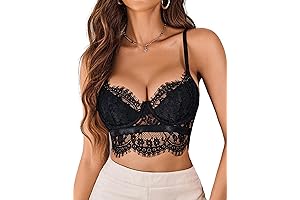 Sexy Lace Bralette for Women, Y2K Bustier Cami Top
