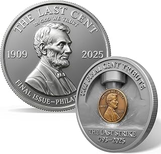 Metal Lincoln Tribute Commemorative Coin 1909–2025 – Final Edition Historical Memorial Token, 1793–2025 American Heritage Collectible, Lincoln Profile Display Gift for Collectors & Patriots