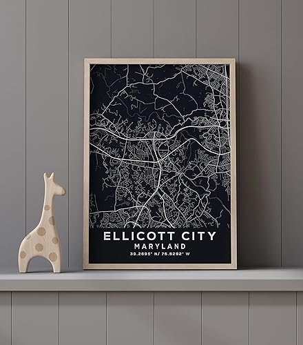 Miniatura 9 de Map of Ellicott City, Maryland, Evening (8x10)