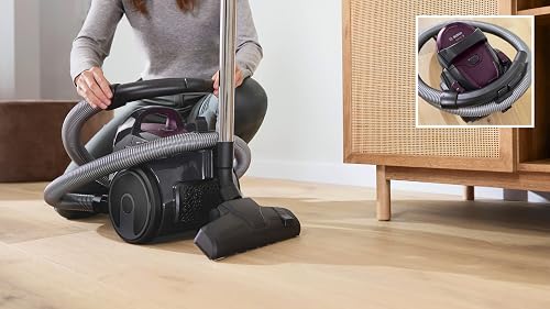 Bosch Electroménager Série 2, BGC05AAA1, aspirateur traîneau sans Sac, capacité de 1,5L, Filtre hygiénique Lavable, Haute Performance d’Aspiration, Rayon d'action de 9 m, Compact et léger, Violet - 7