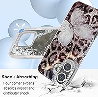 Vista 158 de I-MGAE-IN-AR - Funda diseñada para iPhone 12 y 12 Pro, diseño de mariposa plateada brillante, funda protectora de poliuretano termoplástico, suave