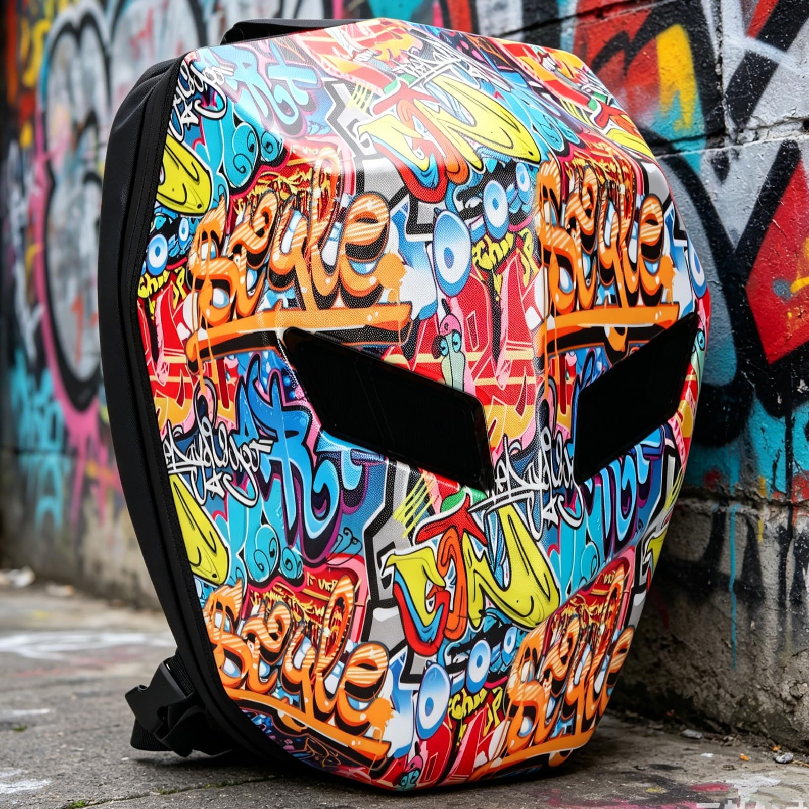 SEAFRONT Plecak Motocyklowy Plecak na Twarda Skorupa Torba na LED Programowalny Dynamiczny Wyświetlacz Wodoodporny Ekran Graffiti Do Jazdy, Podróży, Pracy